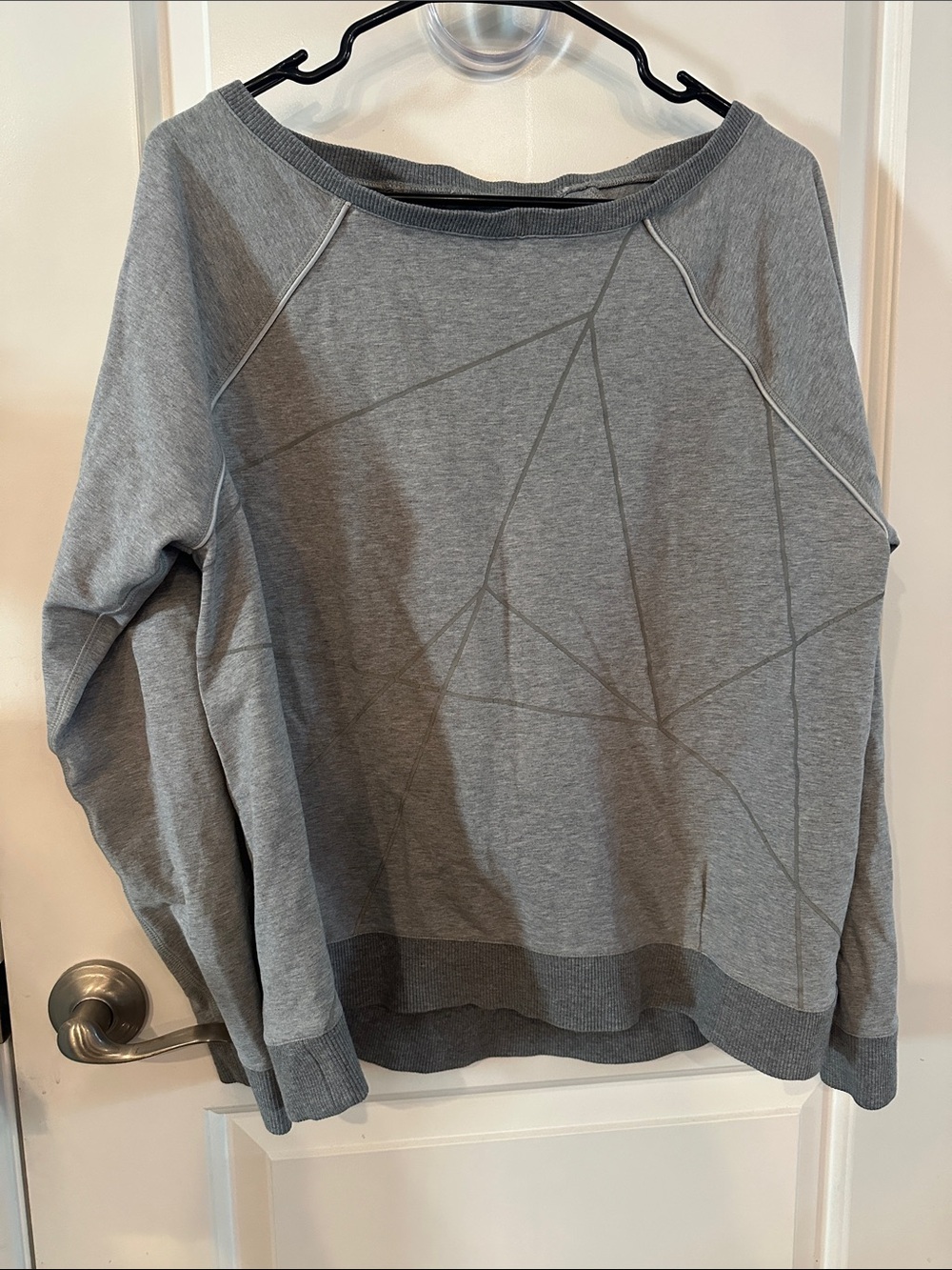 Lululemon Gray Pullover Sweatshirt with Subtle Line Design